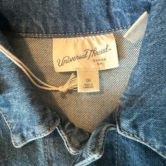 Universal Thread Blue Denim Shirt Dress - Picture 3 of 5